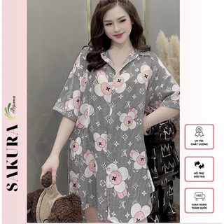 Váy nữ sơmi tiểu thư xinh đẹp lụa ngủ cao cấp SAKURA