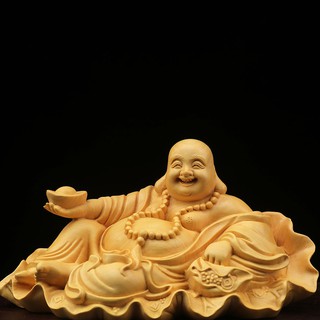 Tượng để xe - Tượng phật Di Lặc - Tượng bằng gỗ Hoàng Dương nguyên khối PN1