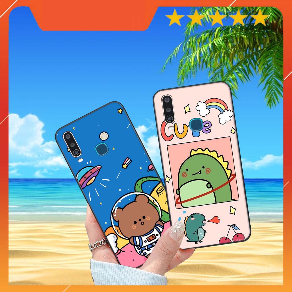 Ốp lưng Vivo Y15 / Y17 in hình khủng long , gấu nâu xinh xắn, siêu cute  mà còn vô cùng RẺ -ĐẸP