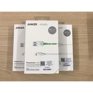 Cáp Lightning Anker Powerline+ - Dài 0.9m - A8121 (hàng chính hãng anker phân phối tại Việt Nam)