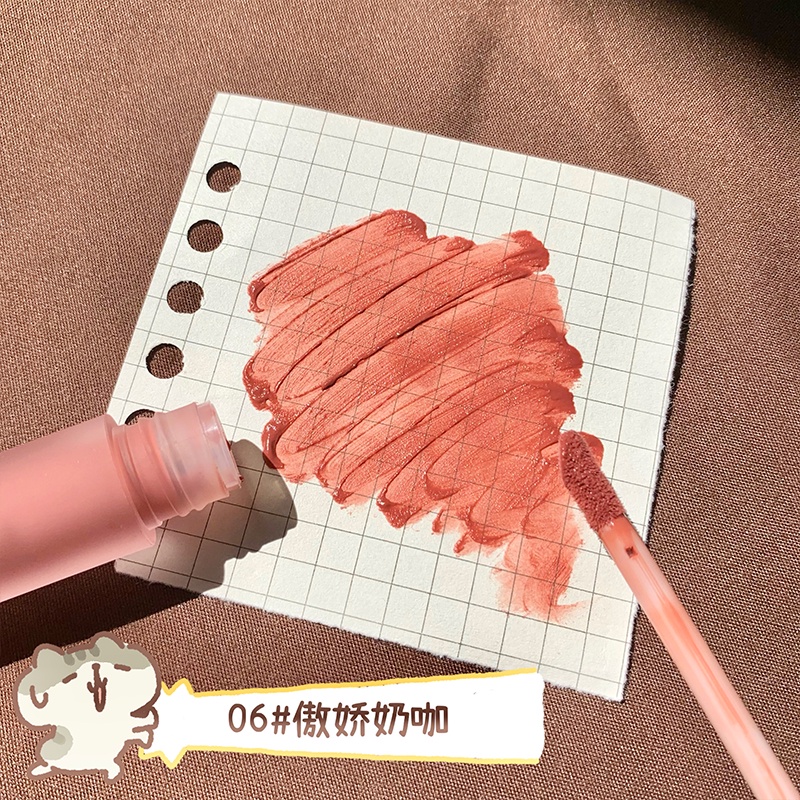 Son Bóng DAIMANPU Màu Nude Nhạt Mềm Mượt Dưỡng Môi Chống Thấm Nước Hàng Nội Địa Trung