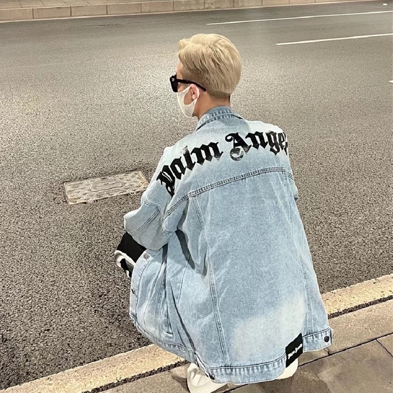 - Áo khoác bò Denim Jacket Palm Angels Unisex phong cách Streetwear