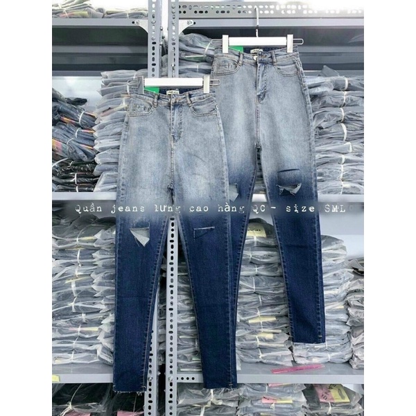 Quần Jeans Loang Màu Rách Gối ⚡️ Ôm Đùi Chất Co Giãn Tôn Dáng Siêu Đẹp