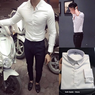 QUẦN ÂU Nam Hàn Quốc ĐEN + ÁO SƠ MI TRẮNG NAM HÀN QUỐC