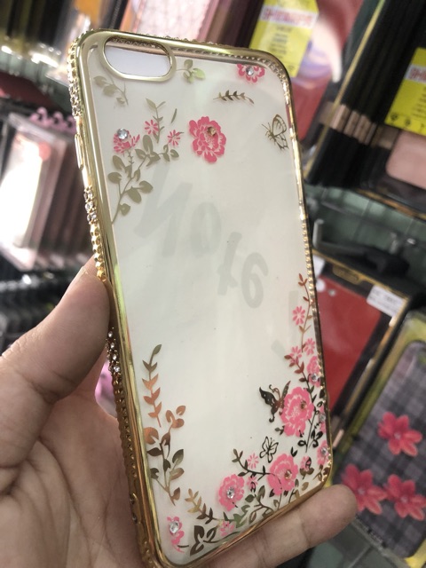 Ốp đính hột hoa văn iphoneX,6G/6S,6Plus,7plus/8Plus,Xmax