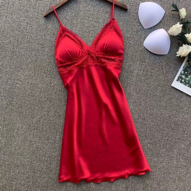 Sx 658 váy ngủ lụa satin -Đầm ngủ cao cấp - KellyWang | BigBuy360 - bigbuy360.vn