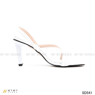 Sandal da lì dây vát chéo trụ 9p my my shoes SD541