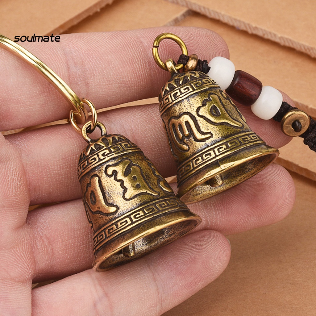 Móc khóa hình chuông mini bằng đồng thau dễ thương