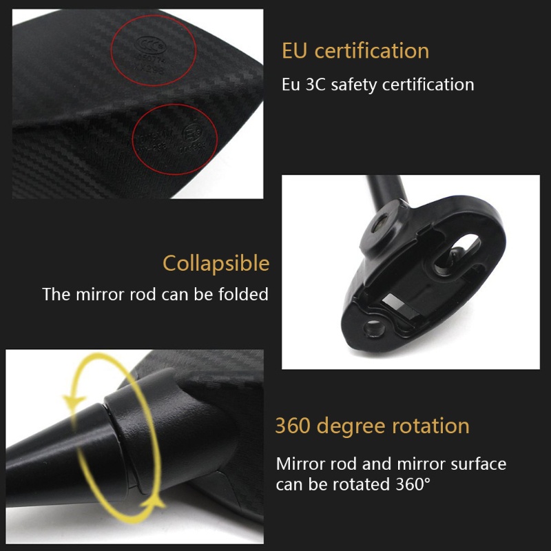 1 Cặp Gương Chiếu Hậu Gắn Tay Lái Xe Máy Lầu Năm Góc