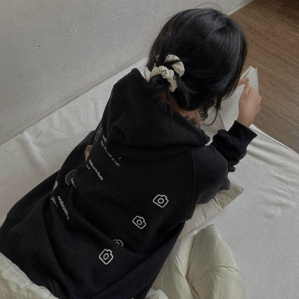 Áo Hoodies Nữ Chất Nỉ Mềm Mịn In Logo Máy Ảnh Thời Trang Form Rộng Nón 2 Lớp Chùm Đầu Mặc Đẹp Thoáng Mát NEW UNISEX