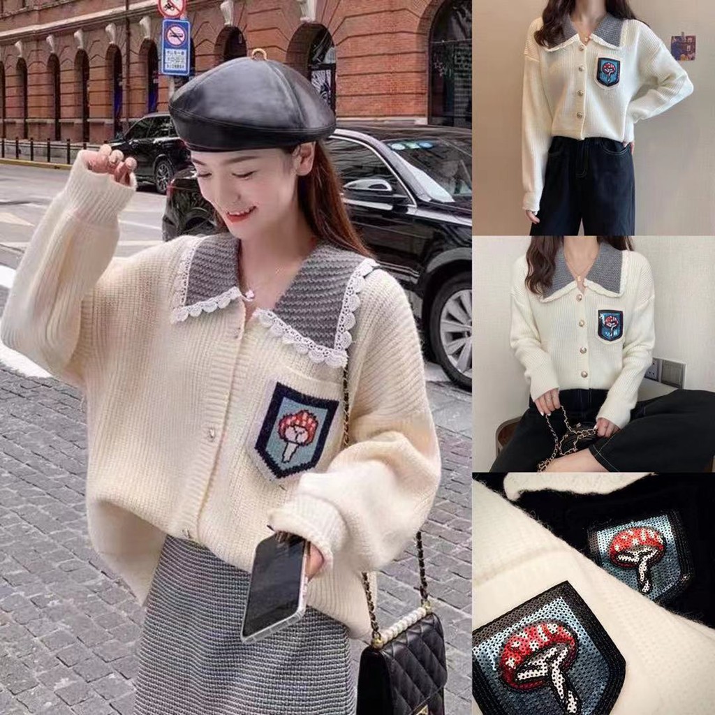 Áo Sweater Cổ Tròn Thiết Kế Đơn Giản Xinh Xắn Màu Trắng Cho Nữ | BigBuy360 - bigbuy360.vn