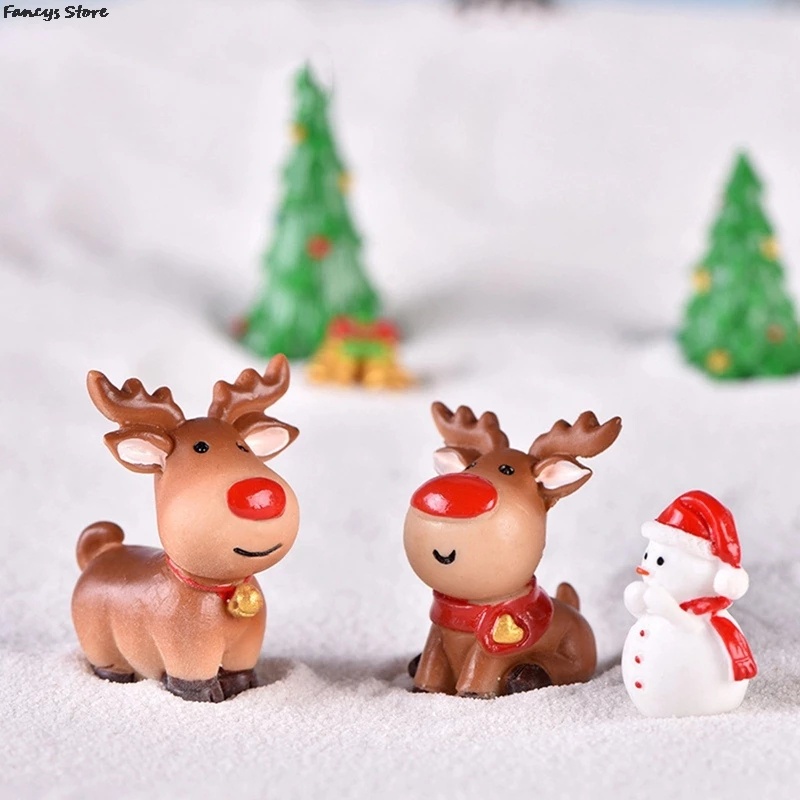 Mô hình ông già noel/người tuyết hoạt hình bằng nhựa resin trang trí dịp giáng sinh
