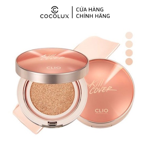 Phấn Nước Clio Kill Cover Glow Fitting Cushion SPF50+ PA++++ Siêu Căng Bóng Và Che Khuyết Điểm