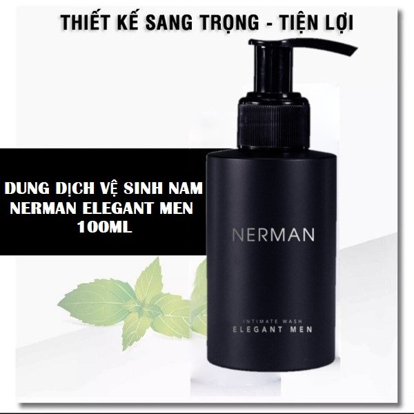 Dung Dịch Vệ Sinh Nam Giới Nerman 100ml Hương Nước Hoa Pháp Cao Cấp Nerman Men's Hygiene Solution Elegent Men Gel 100ml