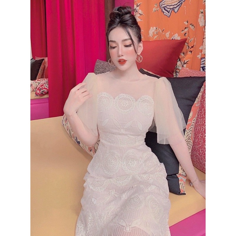 Đầm dự tiệc ren cao cấp tay lưới - Fury Dress