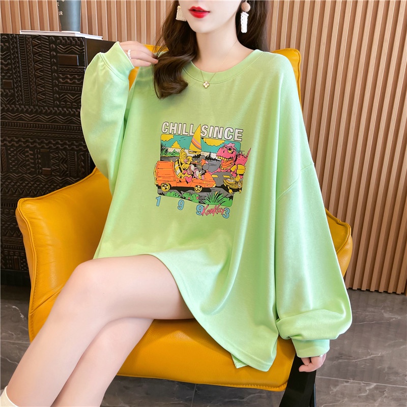 NRVP Áo Hoodie Nữ Tay Dài Dáng Rộng Phong Cách Hàn Quốc Mới