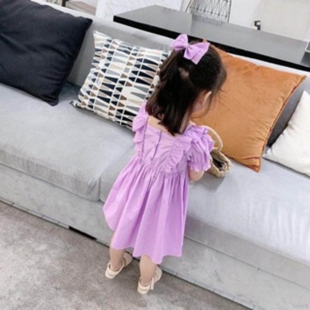 Váy tím bèo cho bé gái hàng loại đẹp