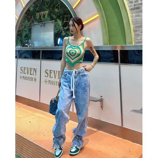 Áo hai dây dáng ôm phong cách Hàn Quốc thời trang mùa hè cho nữ