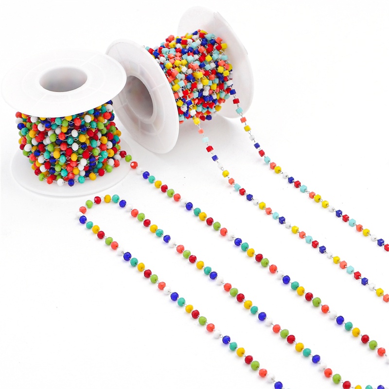 Chuỗi Hạt Pha Lê / Mắt Kính / Vòng Tay / Dây Chuyền Thủ Công Bằng Đồng 50cm diy