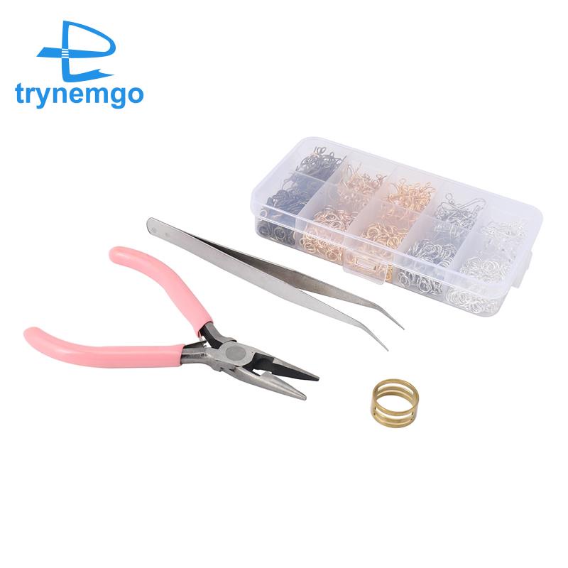 1128 Pieces Earring Kit with Hooks,Jump Rings, Pliers,Tweezers,Opener