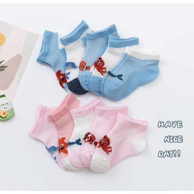 Sét 5 Đôi Tất Lưới Kids Socks -kiluta cho bé