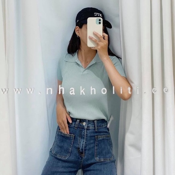 Áo thun tay ngắn gân nhuyễn cổ polo - AT2117 | BigBuy360 - bigbuy360.vn