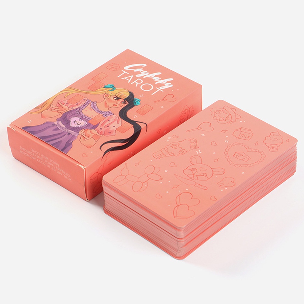 [Mạ Cạnh Size Gốc] Bài Tarot Crybaby Mạ Cạnh Hồng Tặng Đá Thanh Tẩy Và Hướng Dẫn S29
