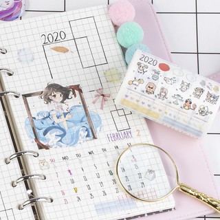 Washi tape lịch 2020 dễ thương