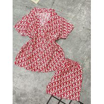 Đồ bộ nữ, Bộ Pijama nữ kate thái chất mát- có túi- bộ cộc quần đùi