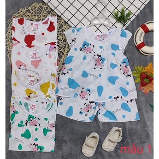 (giao họa tiết ngẫu nhiên 3 bộ 3 màu khác nhau ) Combo 3 Bộ Tole Bé Gái