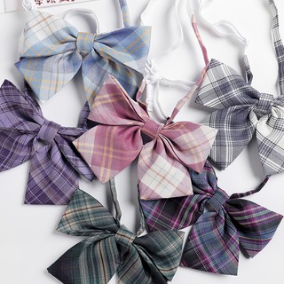 Mới Cổ Điển Kẻ Sọc Nơ Nhật Bản Nữ Sinh JK Đồng Phục Dễ Thương Nơ Thắt Nơ Cà Vạt Áo Sơ Mi Phụ Kiện