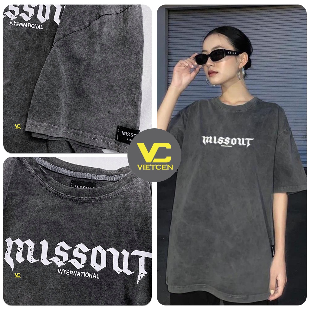 Áo Thun Missout Loang Unisex Form Rộng Nam Nữ Phông Cotton Ulzzang Cá Tính_VIETCEN