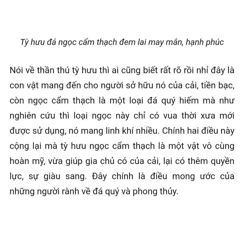 Vòng cổ tỳ hưu đá NC Thạch chế tác thủ công tự nhiên kích hoạt cung tài lộc