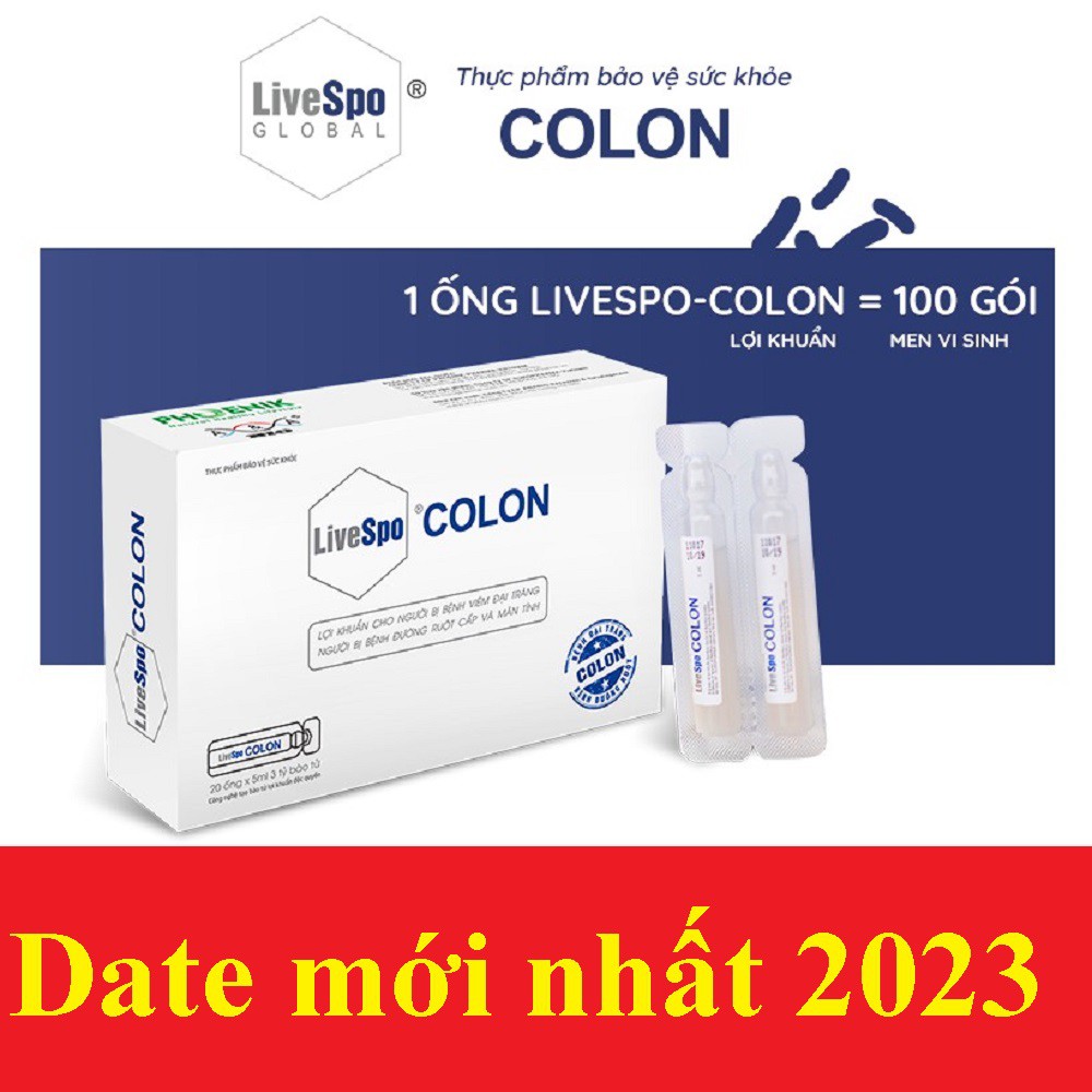 Livespo COLON - Bào tử lợi khuẩn hộp 20 ống, date 2024