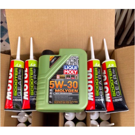 Combo Nhớt Máy Liqui Moly Gen 5W30 1L Và Láp MOTUL gear 80W90 120ml