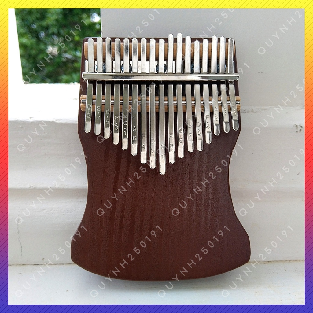 Đàn Kalimba 17 Phím Màu Nâu Gỗ Manhogany Dáng Khuyết - Tặng Full Phụ Kiện