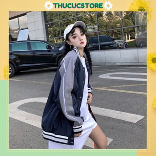 Áo khoác bomber nữ chất liệu dù gió chạy viền hàng chuẩn Quảng Châu (kèm ảnh thật)