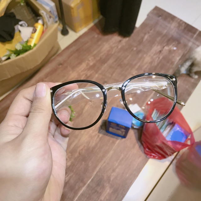 👓 Gọng Kính Cận Thái Lan Mắt Tròn Đen To Nams