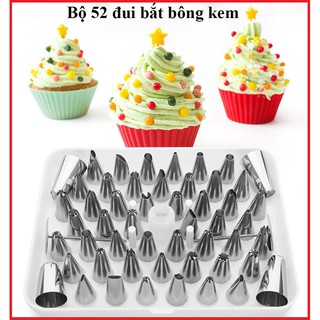 Bộ 52 đuôi bắt bông kem kèm chốt + ô dù bắt bông kem