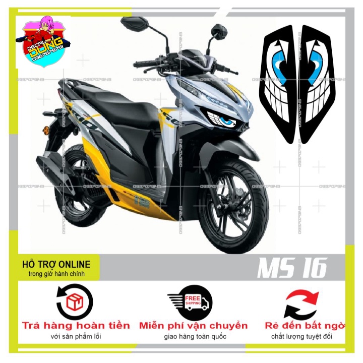 DECAL DÁN ĐÈN SƯƠNG MÙ XE VARIO 2020 (DECAL TRONG SUỐT) MS 16 - DUNG DECAL