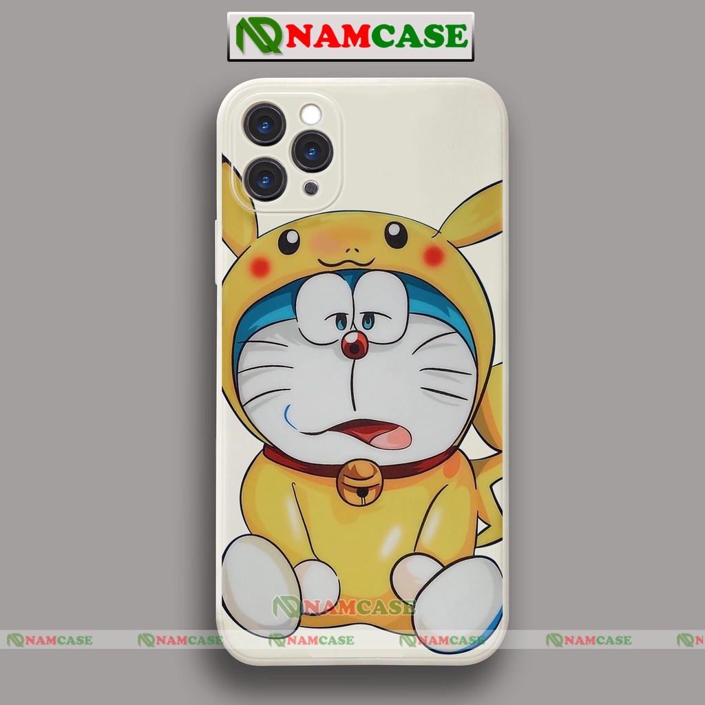 Ốp lưng iPhone cặp đôi hoạt hình Doraemon dễ thương đẹp cạnh viền vuông ip 6/6s/7/8/X/XS/XR/11/12/13/14 Pro Plus Max