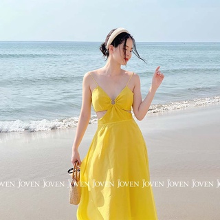Đầm mini dây khoen cut eo Joven