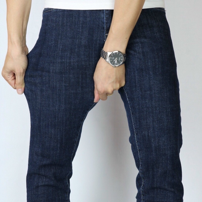 Quần Jean Nam Dài Rách ALLEN STORE Jean Cao Cấp, Vải Cotton Co Giãn Mạnh, Dày Dặn,Phom Body AL9373