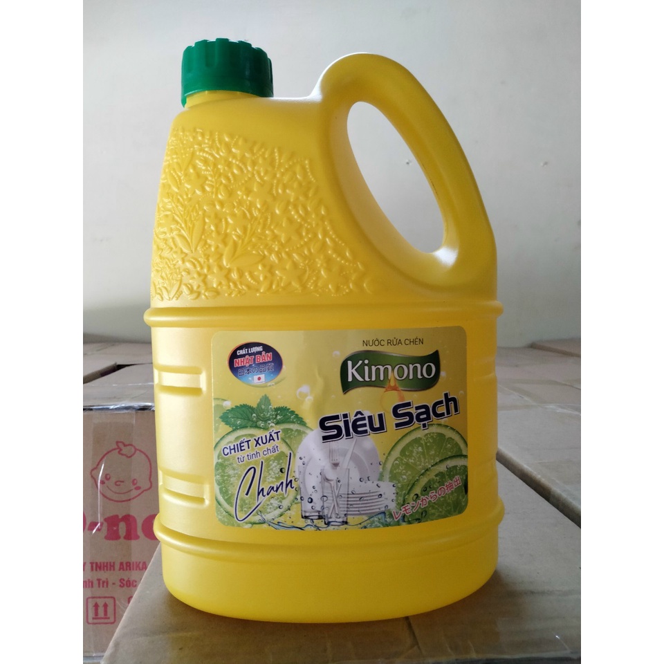 Nước Rửa Chén KIMONO Công Nghệ Nhật Bản 1500ml - 1 Can Nước Rửa Chén Siêu Sạch, Siêu Tiết Kiệm