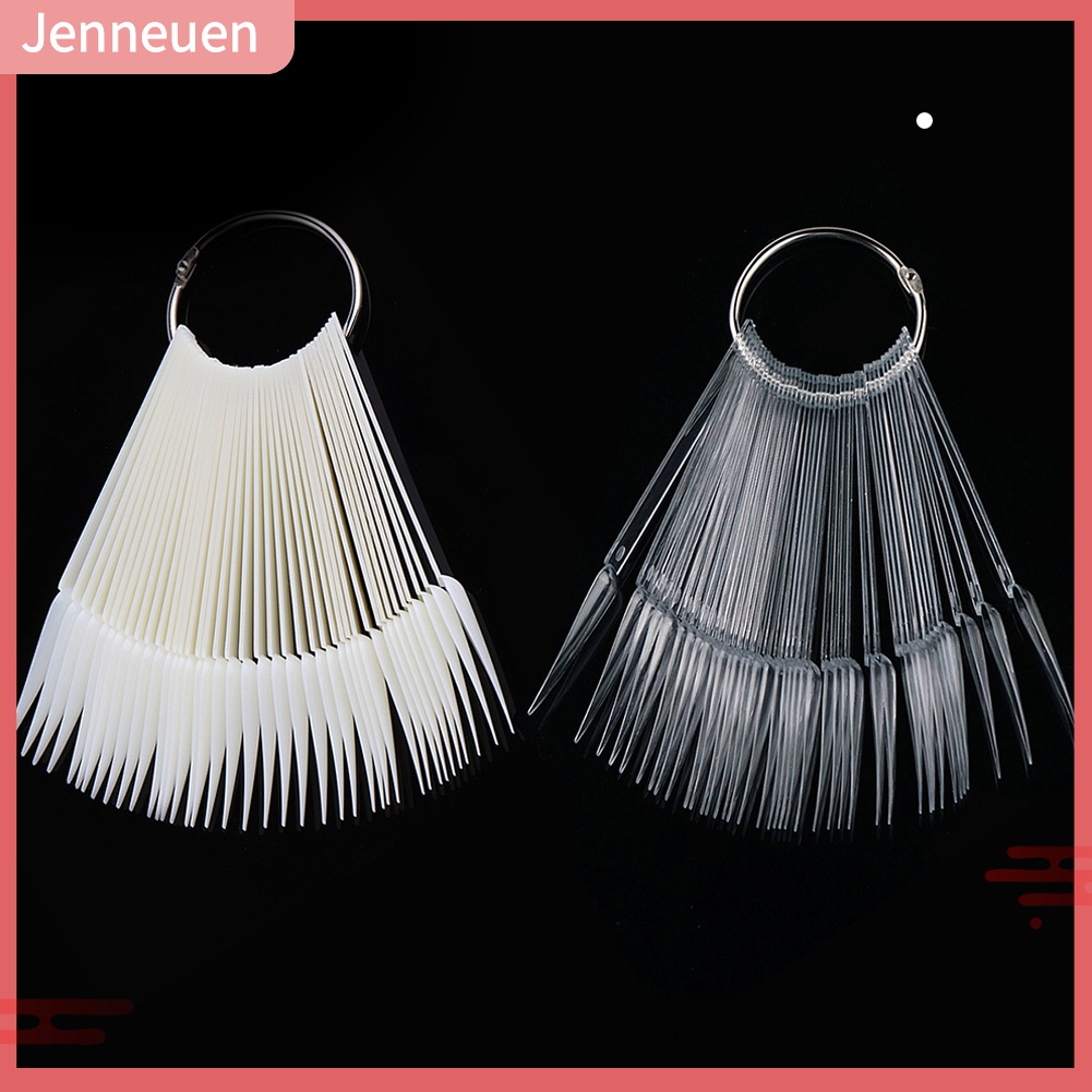 Set 40 Thẻ Móng Tay Giả Trưng Bày Mẫu Hình Quạt