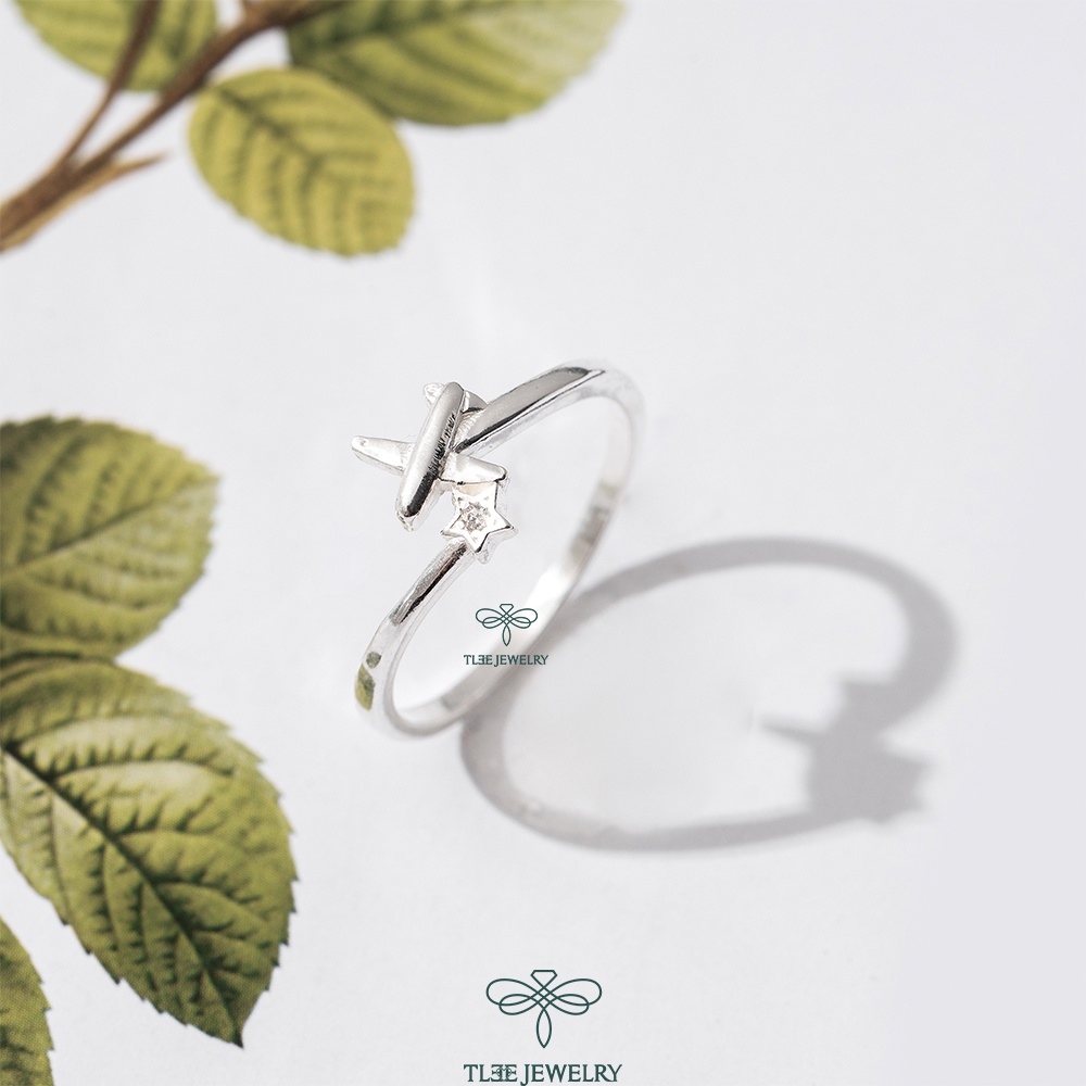 Nhẫn bạc nữ TLEE máy bay đính đá cách điệu TleeJewelry A0204