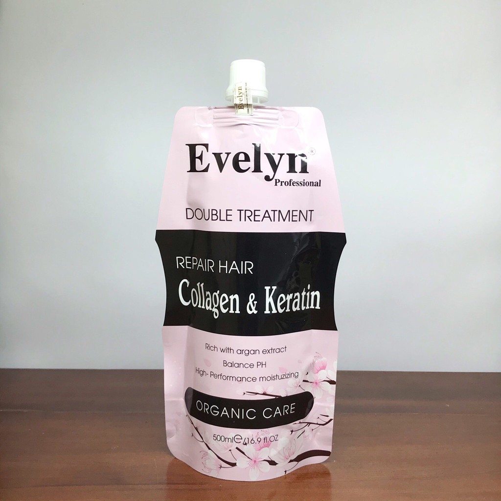 Kem ủ tóc colagen everlyn suôn mềm mượt phục hồi chính hãng 500ml CT41