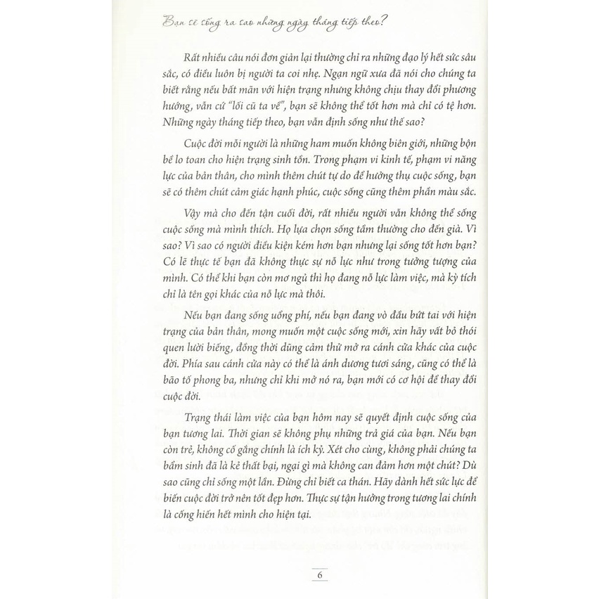 Sách - Bạn Sẽ Sống Ra Sao Những Ngày Tháng Tiếp Theo?