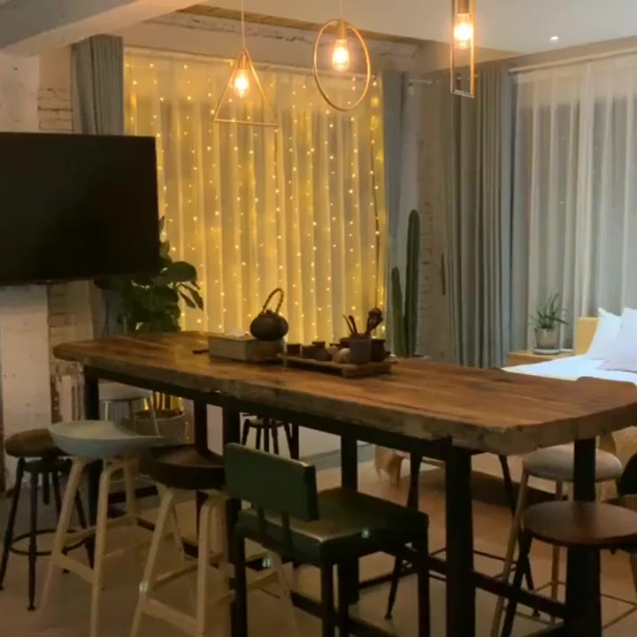 Đèn nháy Led rèm mành bóng 10 sợi rủ trang trí có điều khiển điều chỉnh từ xa 13 chế độ | BigBuy360 - bigbuy360.vn