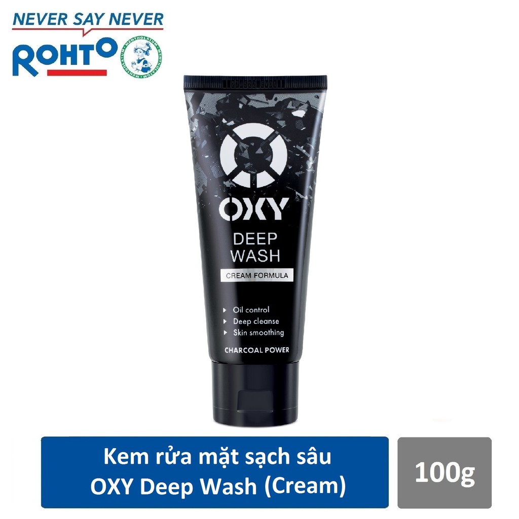 Sữa Rửa Mặt Sạch Sâu Oxy Deep Wash Có Hạt (Cream) 100g